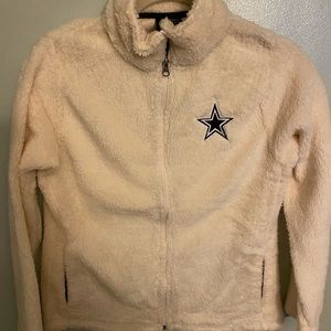 Women’s Dallas Cowboys Antigua Cream Full-Zip fleece